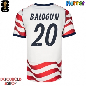 Forente stater Folarin Balogun #20 Hjemmebanetrøje VM 2026 Kort ærmer